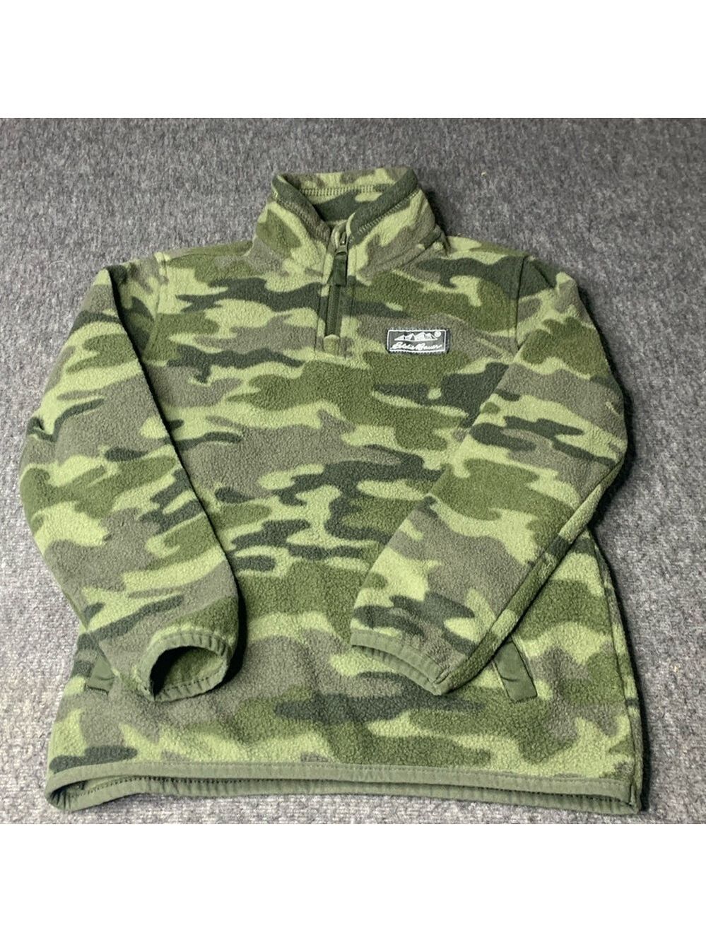 Youth Eddie Bauer Camo Quarter Zip Fleece Size 5/6